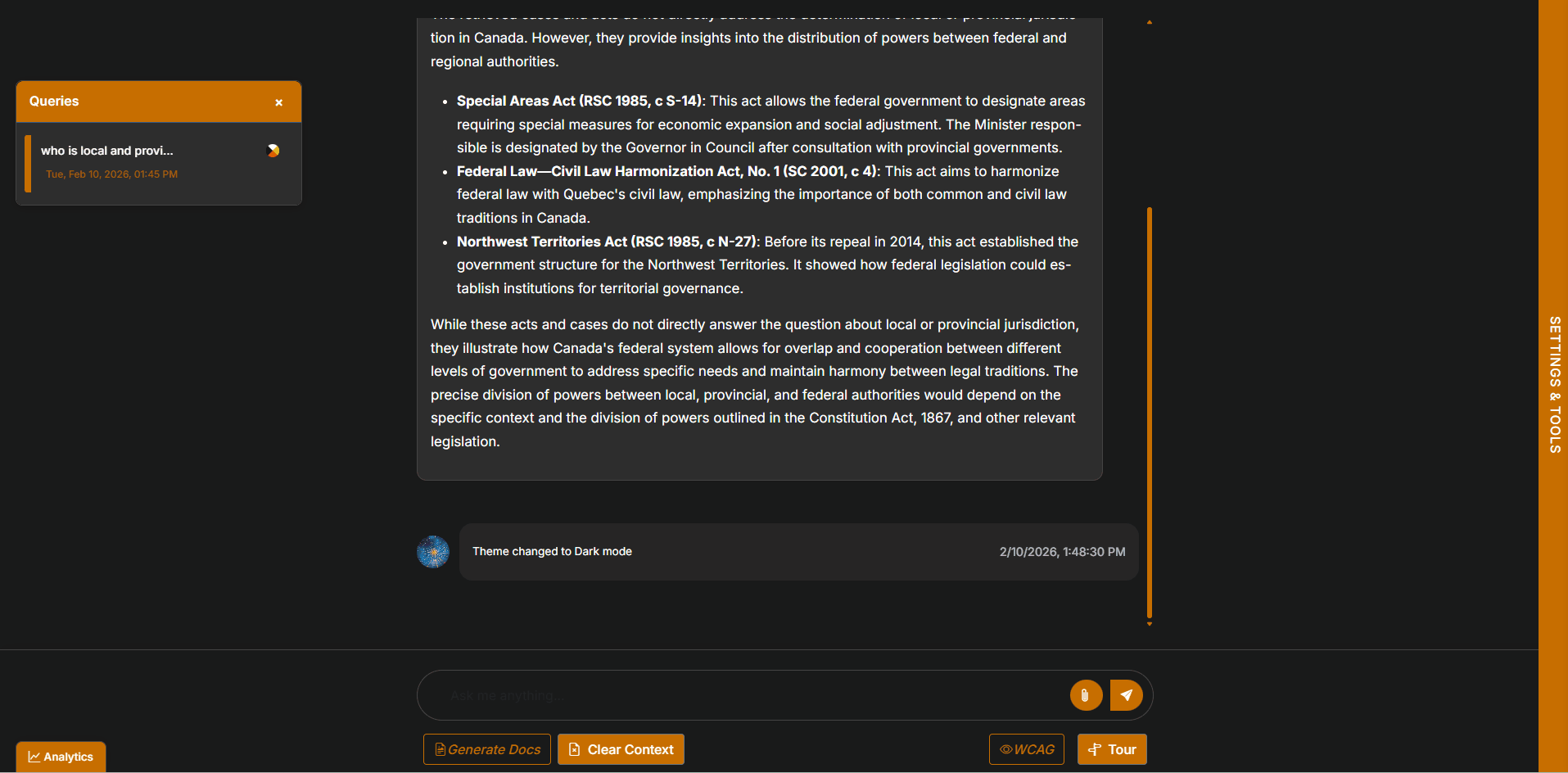 Live Transparency Panel demo preview
